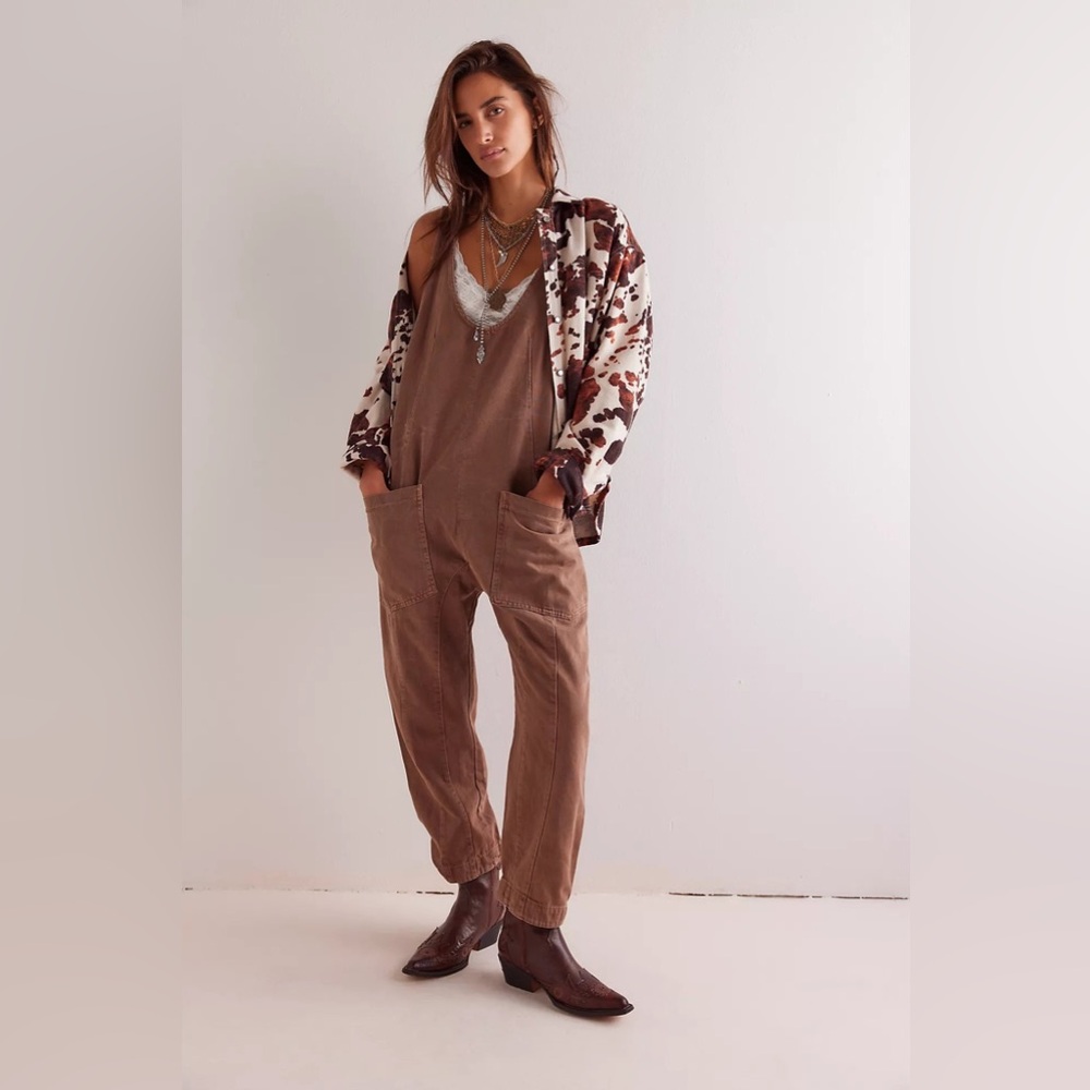 We The Free Brown Jumpsuit